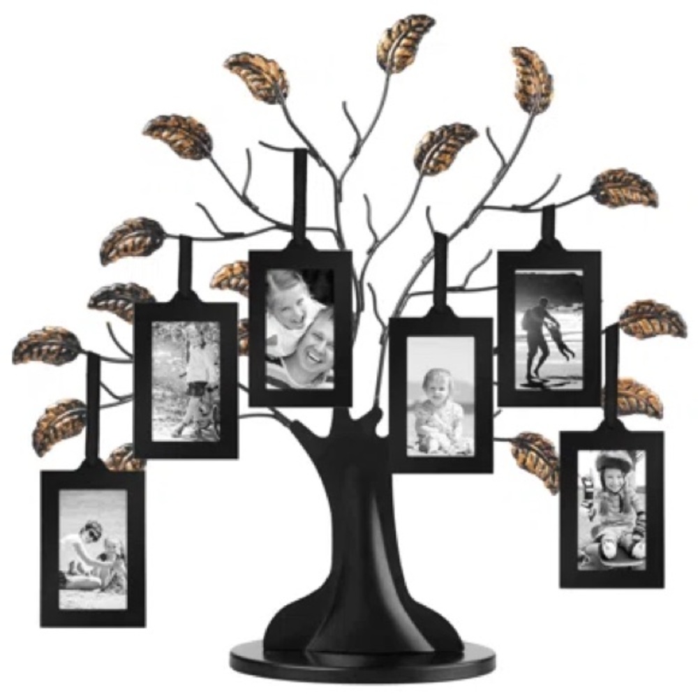 Family Tree Tabletop Frame - Black/Bronze metal